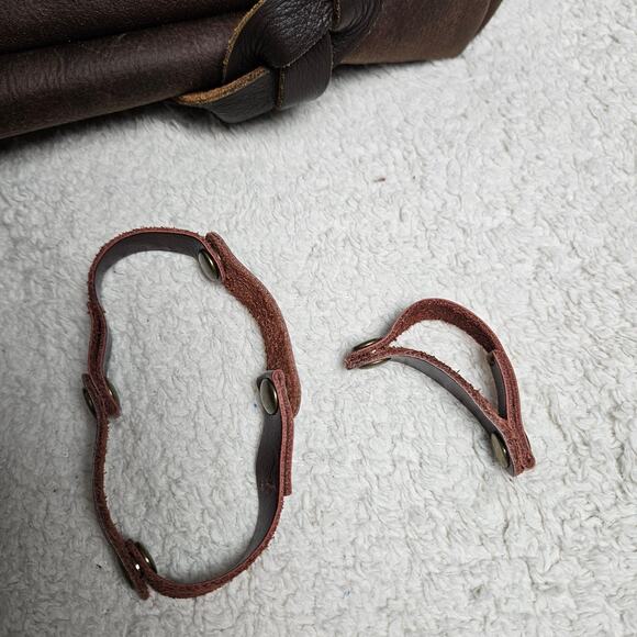 Urban Artisan Quality Brown Leather Boho Tote Bag Braided Strap - Picture 16 of 16